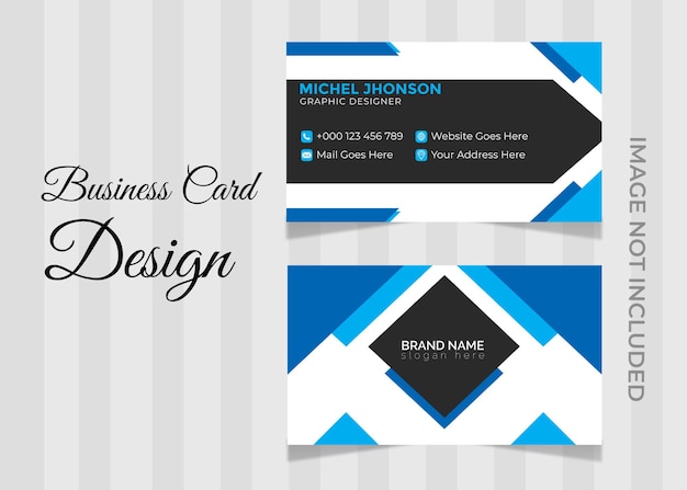 Diseño de tarjeta de presentación corporativa moderno y elegante.