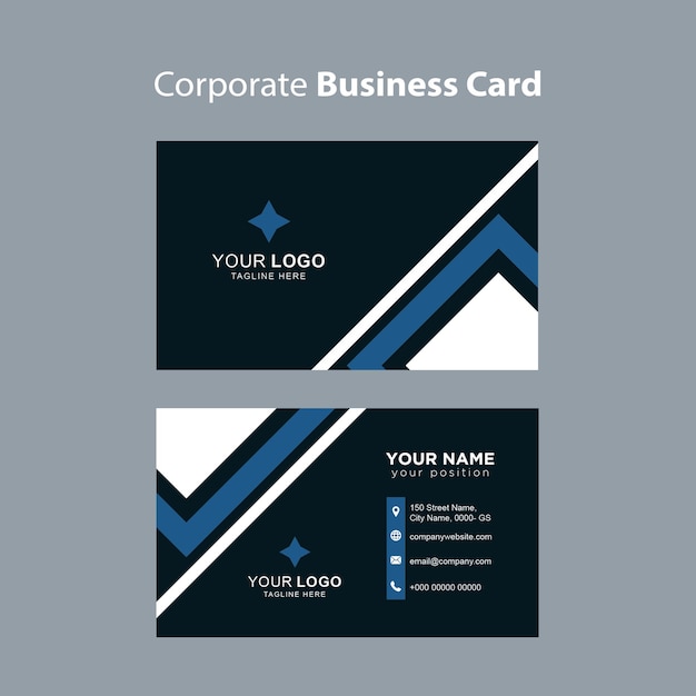 Diseño de tarjeta de presentación corporativa