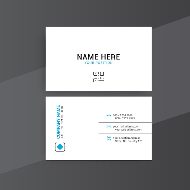 Diseño de tarjeta de presentación creativa Plantilla estándar y de alta calidad