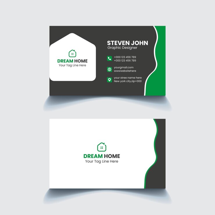 Diseño de tarjeta de presentación inmobiliaria