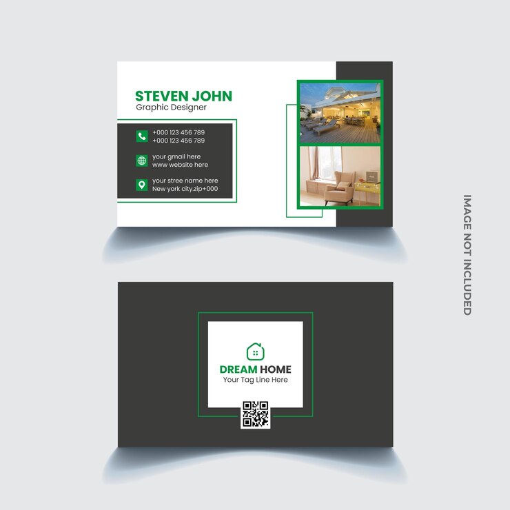 Diseño de tarjeta de presentación inmobiliaria
