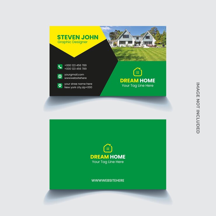 Diseño de tarjeta de presentación inmobiliaria