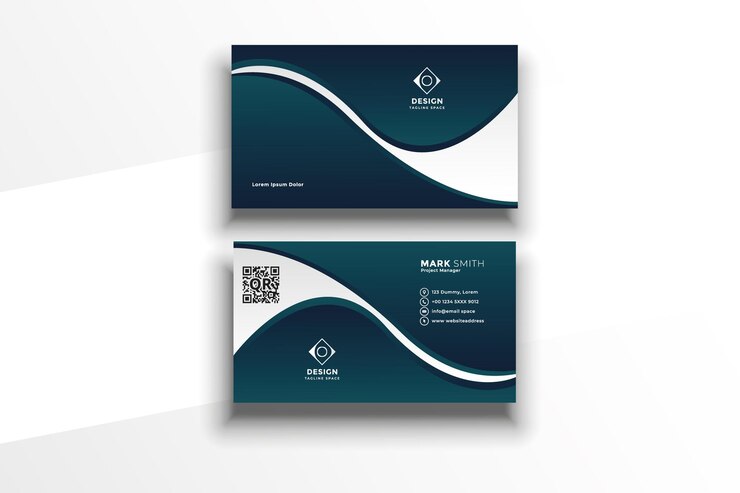 Diseño de tarjeta de presentación simple y colorido.