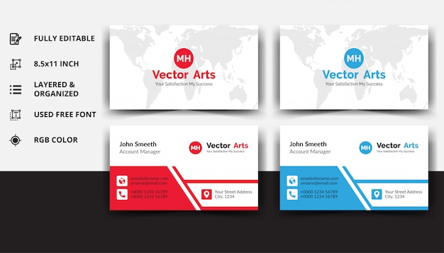 Vector diseño de tarjeta de presentación