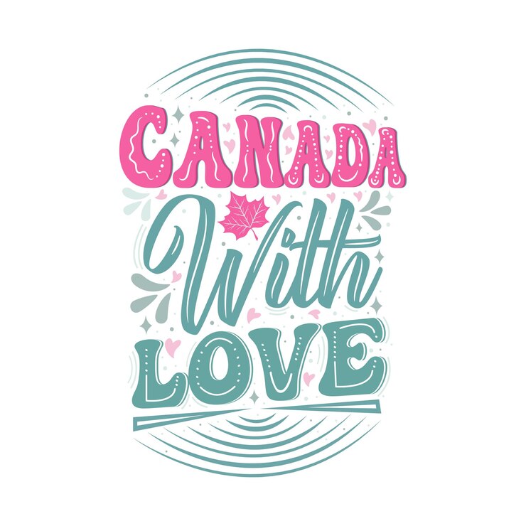 Vector diseño de tarjeta de saludos de concepto de letras del día de canadá