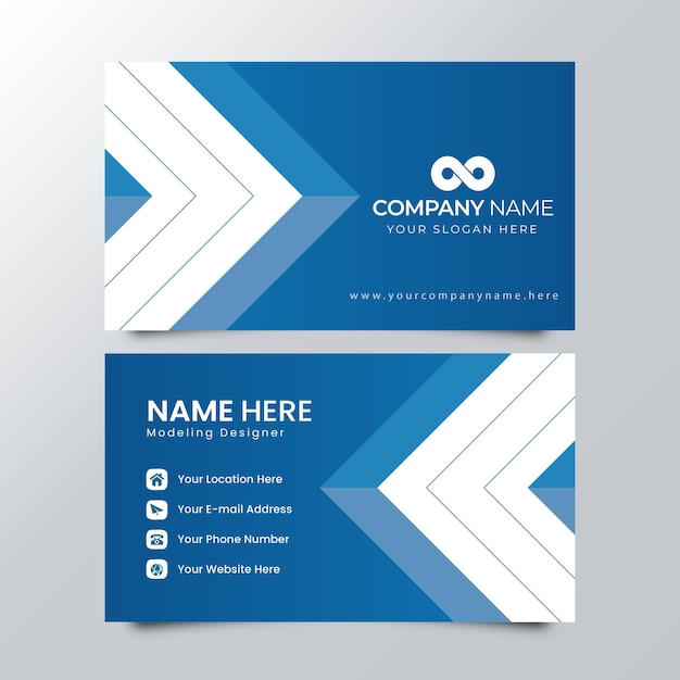 Diseño de tarjeta vectorial corporativa minimalista