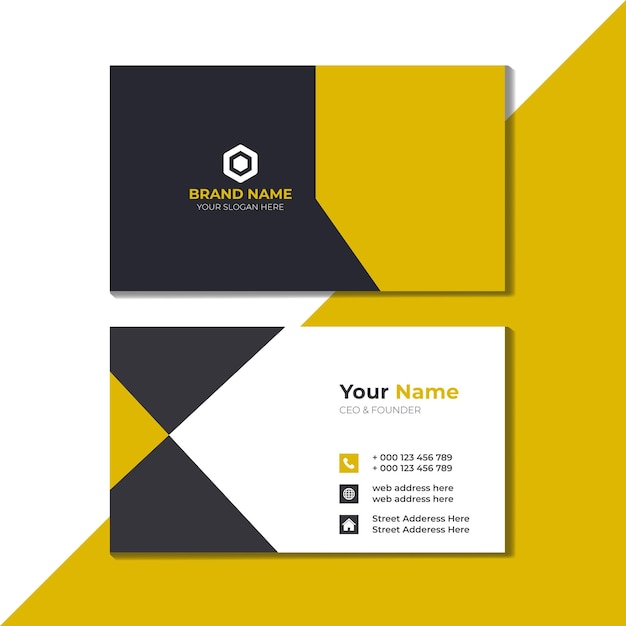 Diseño de tarjeta de visita creativa y moderna elegante profesional.
