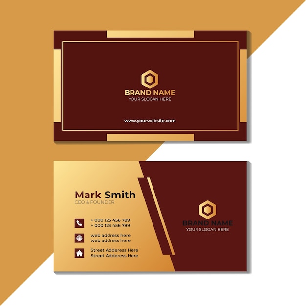 Diseño de tarjeta de visita creativa y moderna elegante profesional.