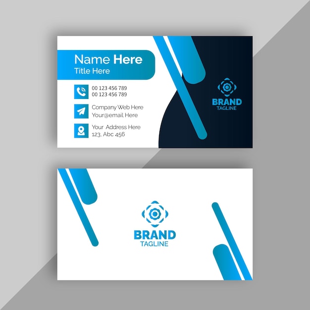 Vector diseño de tarjeta de visita y diseño de tarjeta de visita con estilo, creativo, minimalista, moderno y corporativo