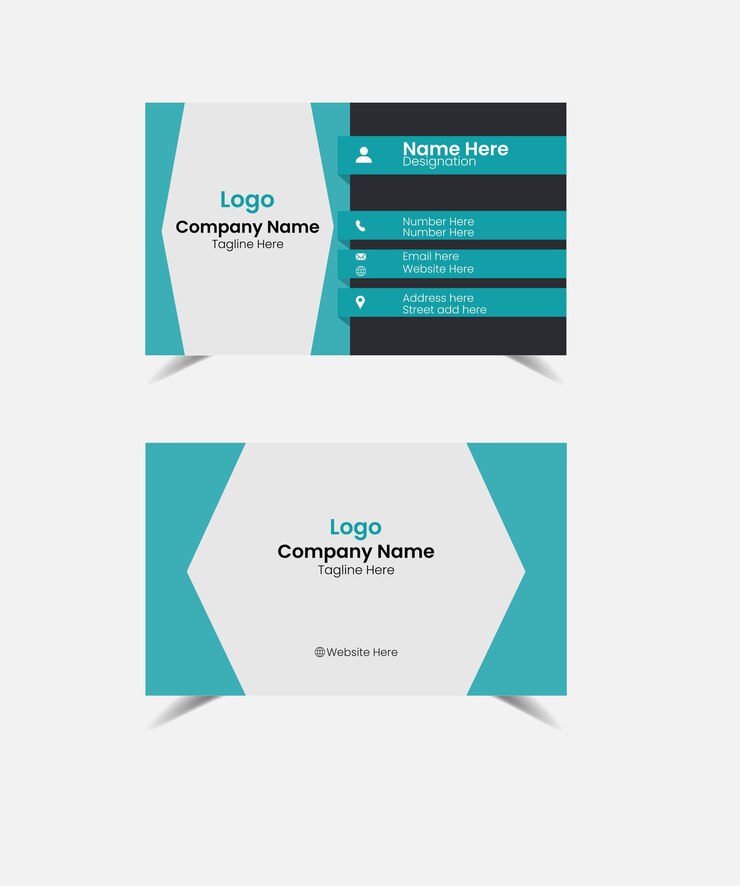 Diseño de tarjeta de visita de empresa creativa.