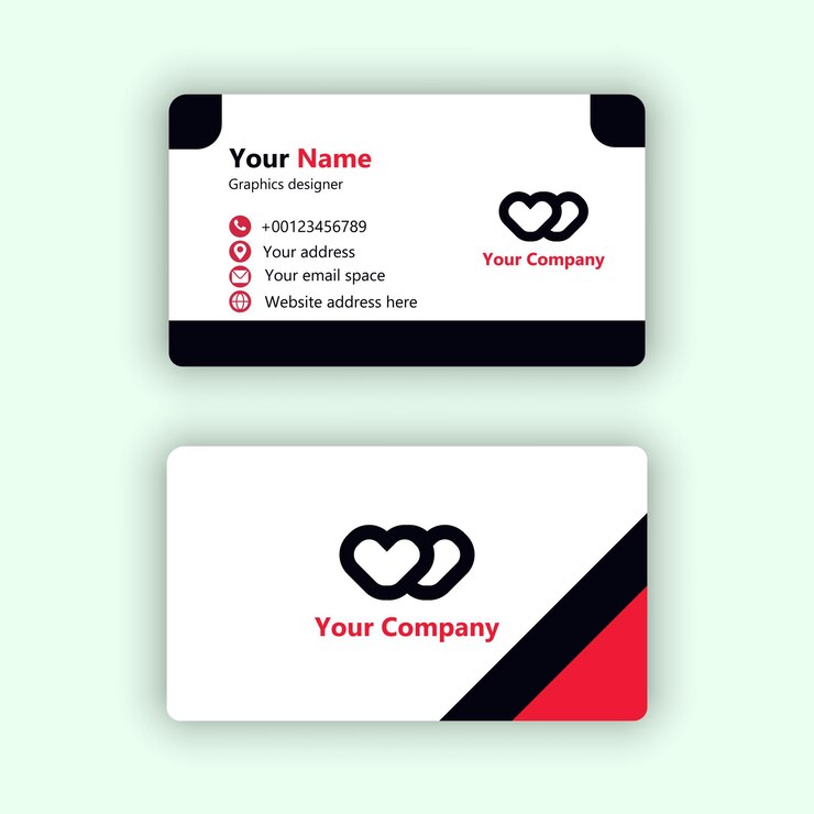 Diseño de tarjeta de visita de empresa creativa.
