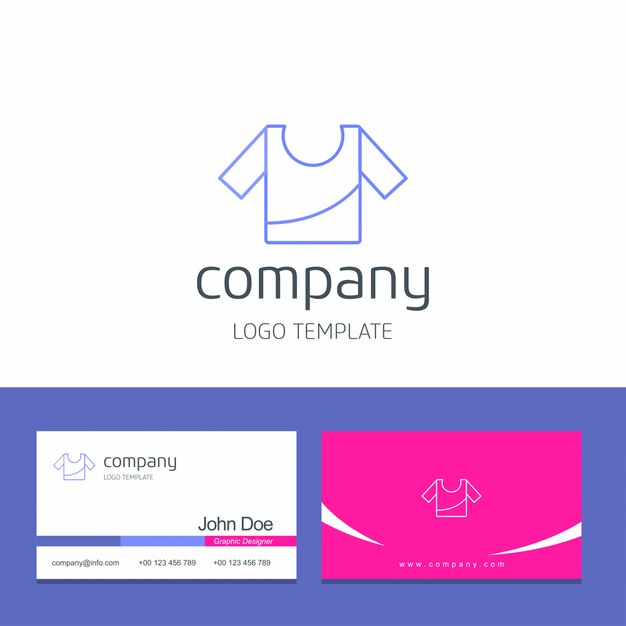 Diseño de tarjeta de visita con flechas vector logo de la empresa