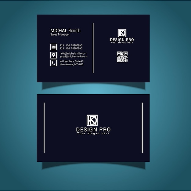 Diseño de tarjeta de visita de lujo moderno