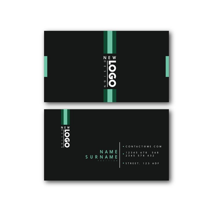 Diseño de tarjeta de visita de lujo