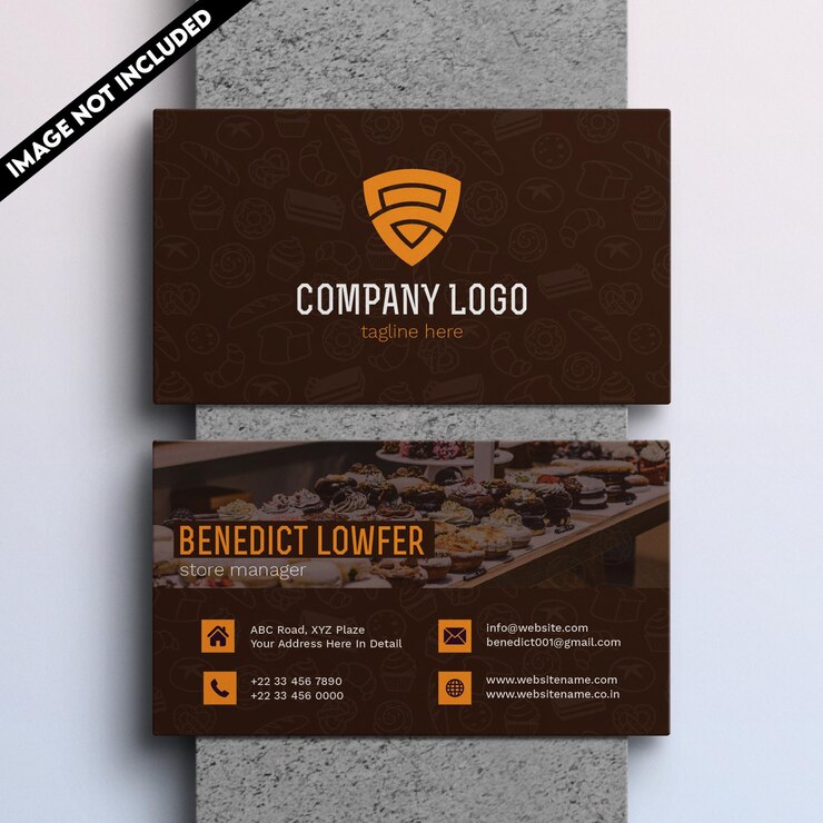 Diseño de tarjeta de visita marrón editable y personalizable