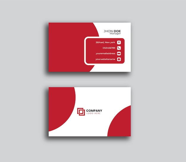 Diseño de tarjeta de visita minimalista moderno vectorial