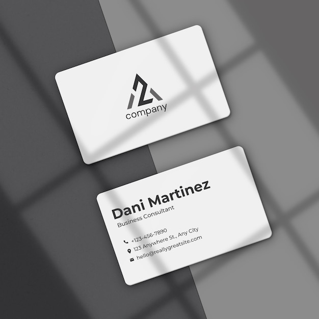 Diseño de tarjeta de visita minimalista moderno
