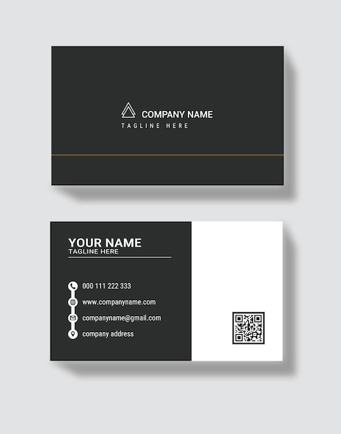 Diseño de tarjeta de visita minimalista moderno