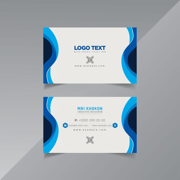 Diseño de tarjeta de visita minimalista.