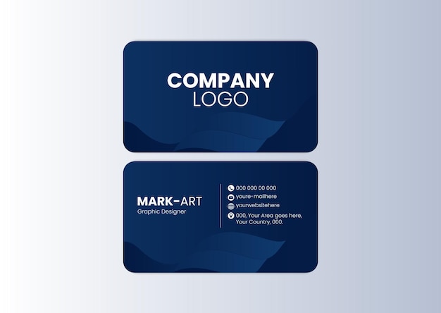 Diseño de tarjeta de visita moderna de lujo vectorial