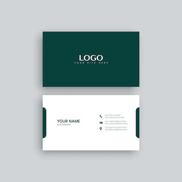 Diseño de tarjeta de visita moderno y minimalista.