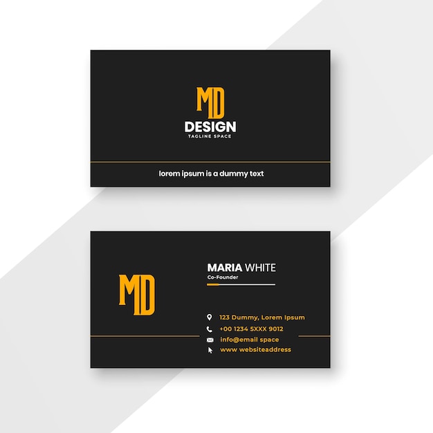 Diseño de tarjeta de visita y negocio elegante minimalista moderno vector