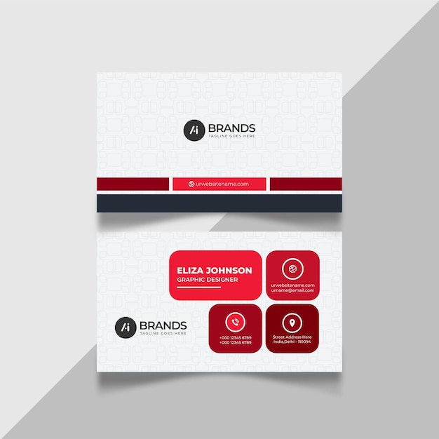 Diseño de tarjeta de visita o tarjeta de visita minimalista moderna y limpia profesional