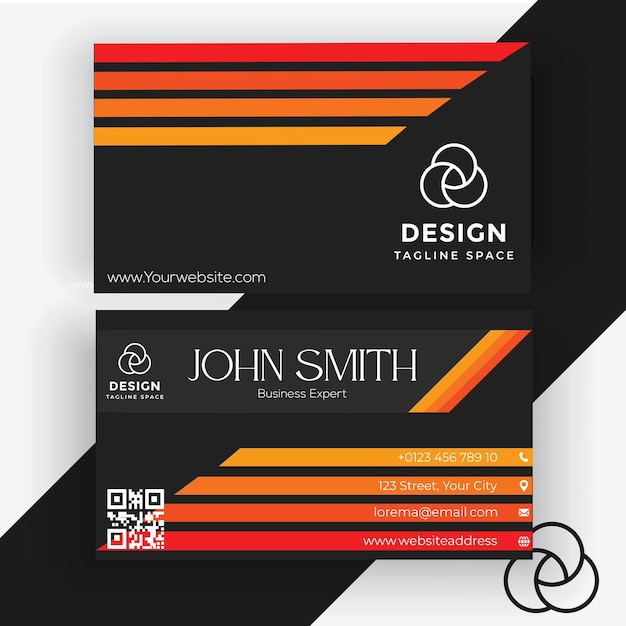 Vector diseño de tarjeta de visita profesional moderno y limpio.