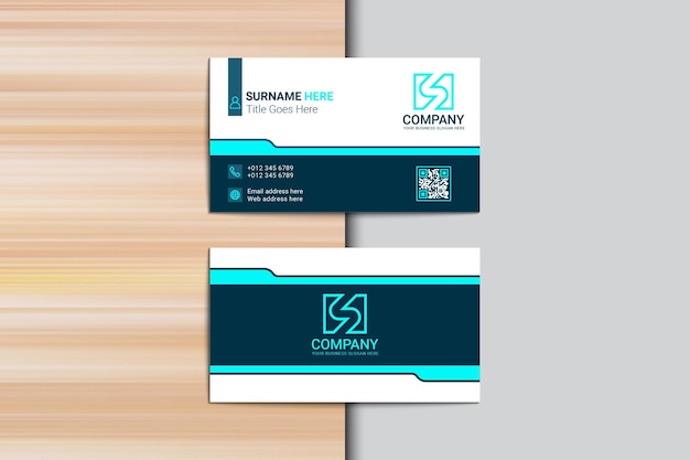 Diseño de tarjeta de visita profesional simple.