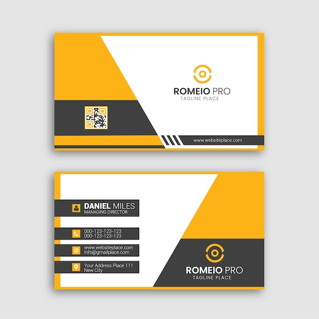 Vector diseño de tarjeta de visita profesional