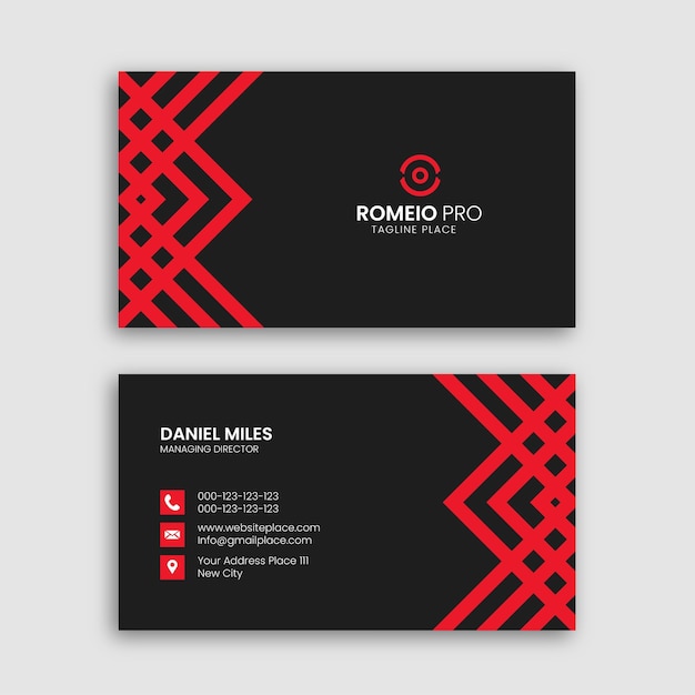 Vector diseño de tarjeta de visita profesional