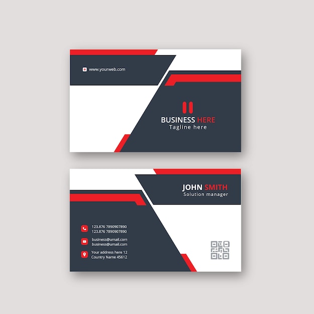 Diseño de tarjeta de visita con vector