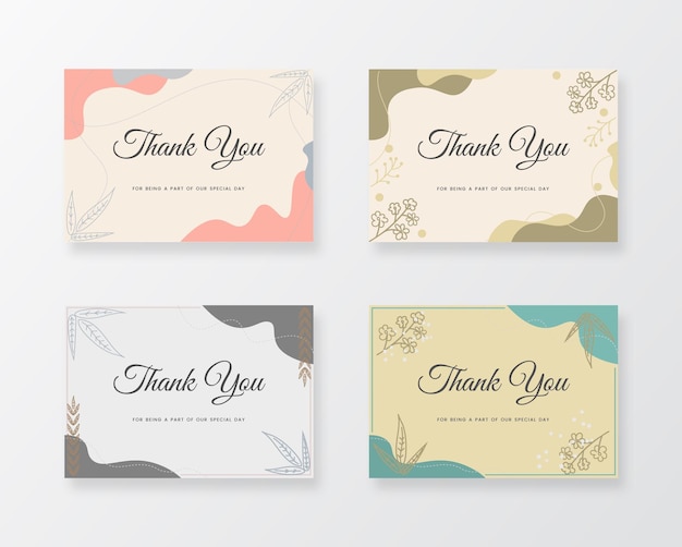 diseño de tarjetas de agradecimiento.