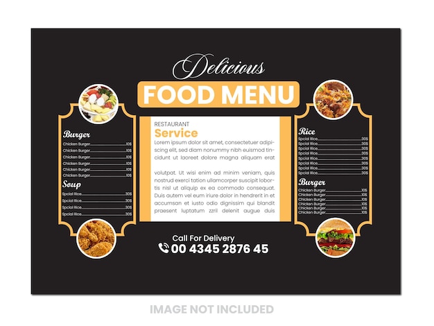 diseño de tarjetas de alimentos para el menú de restaurantes de cafetería y tablero de menú digital