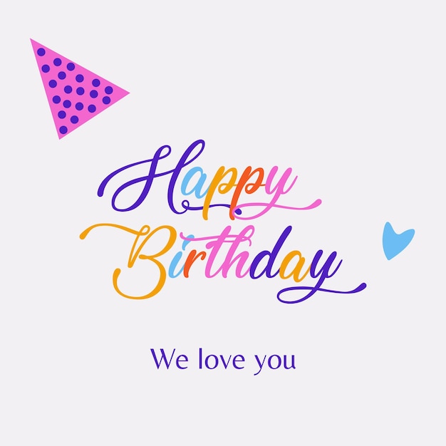 diseño de tarjetas de cumpleaños coloridas con deseos de cumpleañas