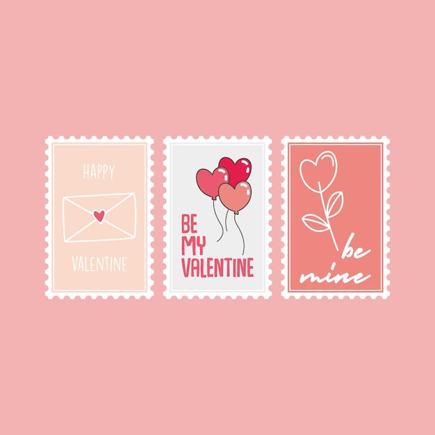 Diseño de tarjetas para el día de san valentín