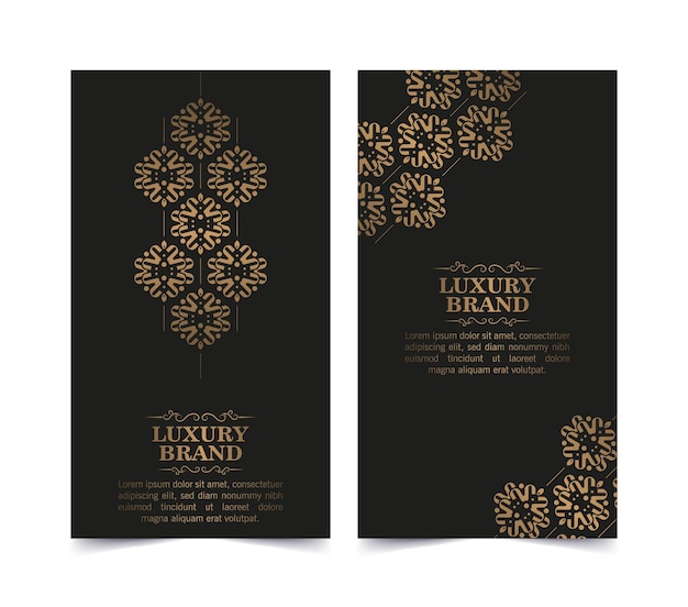 Diseño de tarjetas de estilo de ornamento de lujo