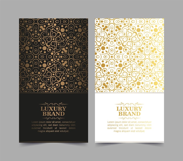 Diseño de tarjetas de estilo de ornamento de lujo