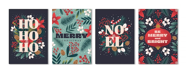 Diseño de tarjetas de felicitación de Navidad 2