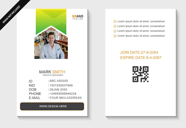 diseño de tarjetas de identificación corporativas