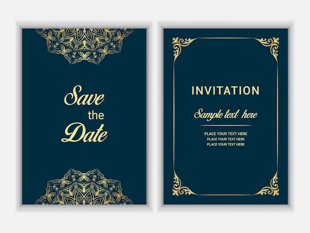 Diseño de tarjetas de invitación de lujo