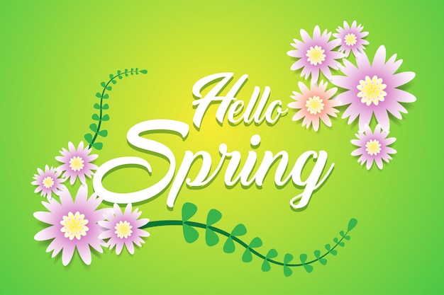 Diseño de tarjetas de saludo de primavera