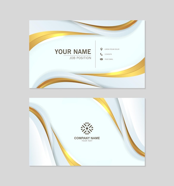 diseño de tarjetas de visita abstractas de lujo