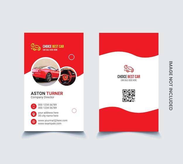 Diseño de tarjetas de visita de alquiler de automóviles