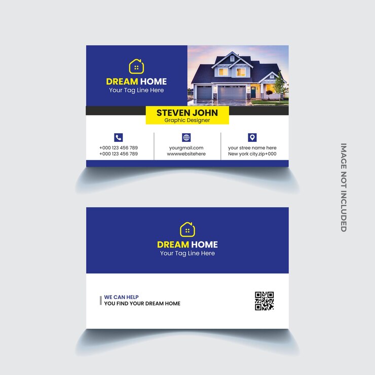 Diseño de tarjetas de visita de bienes raíces