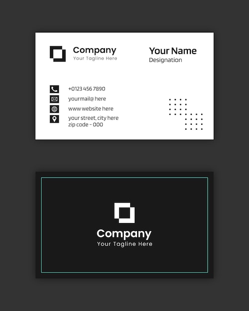 Diseño de tarjetas de visita corporativas modernas mínimas