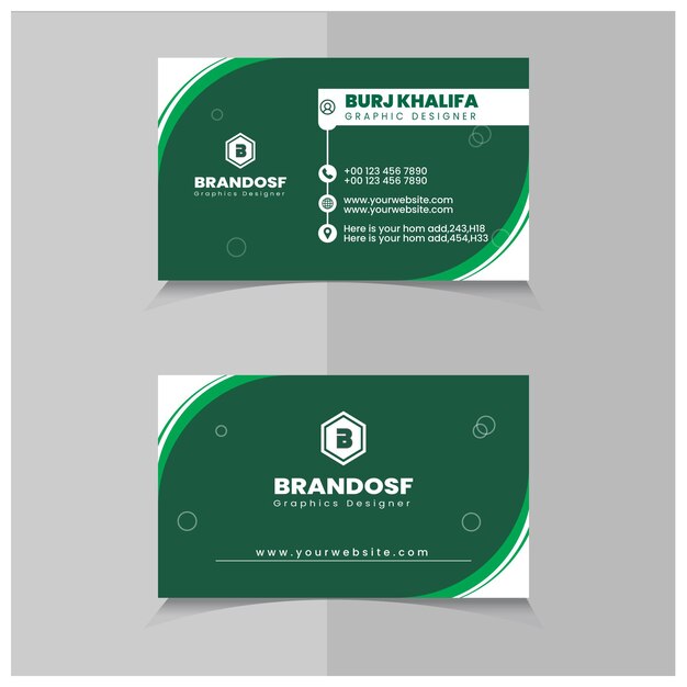 Vector diseño de tarjetas de visita corporativas