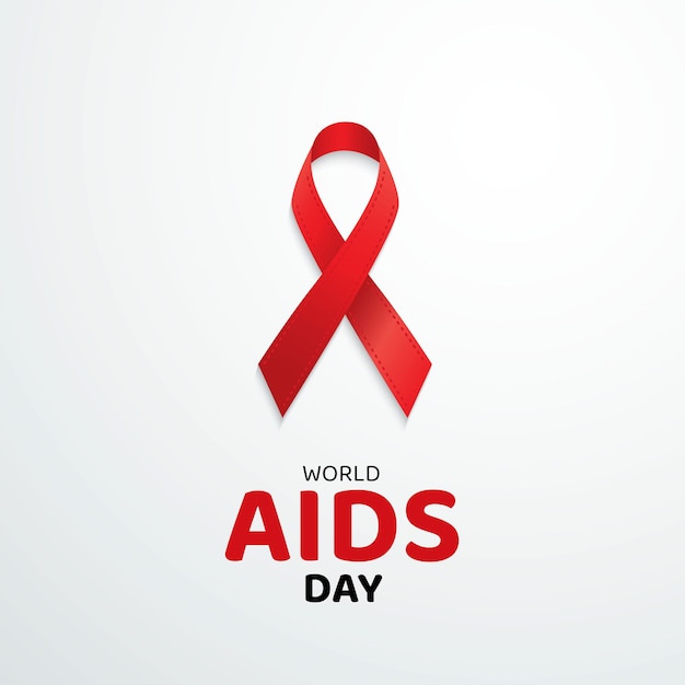 Vector diseño de tarjetas de visita con iconos del día mundial de la sida