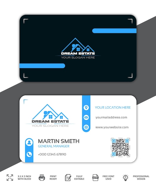 Diseño de tarjetas de visita inmobiliarias