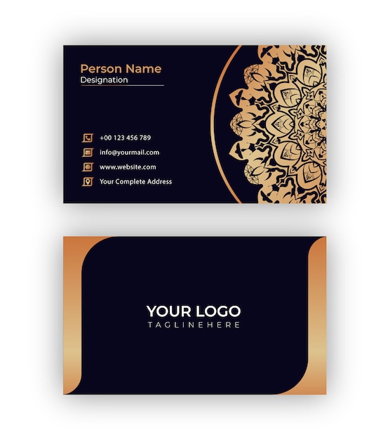 Diseño de tarjetas de visita de lujo